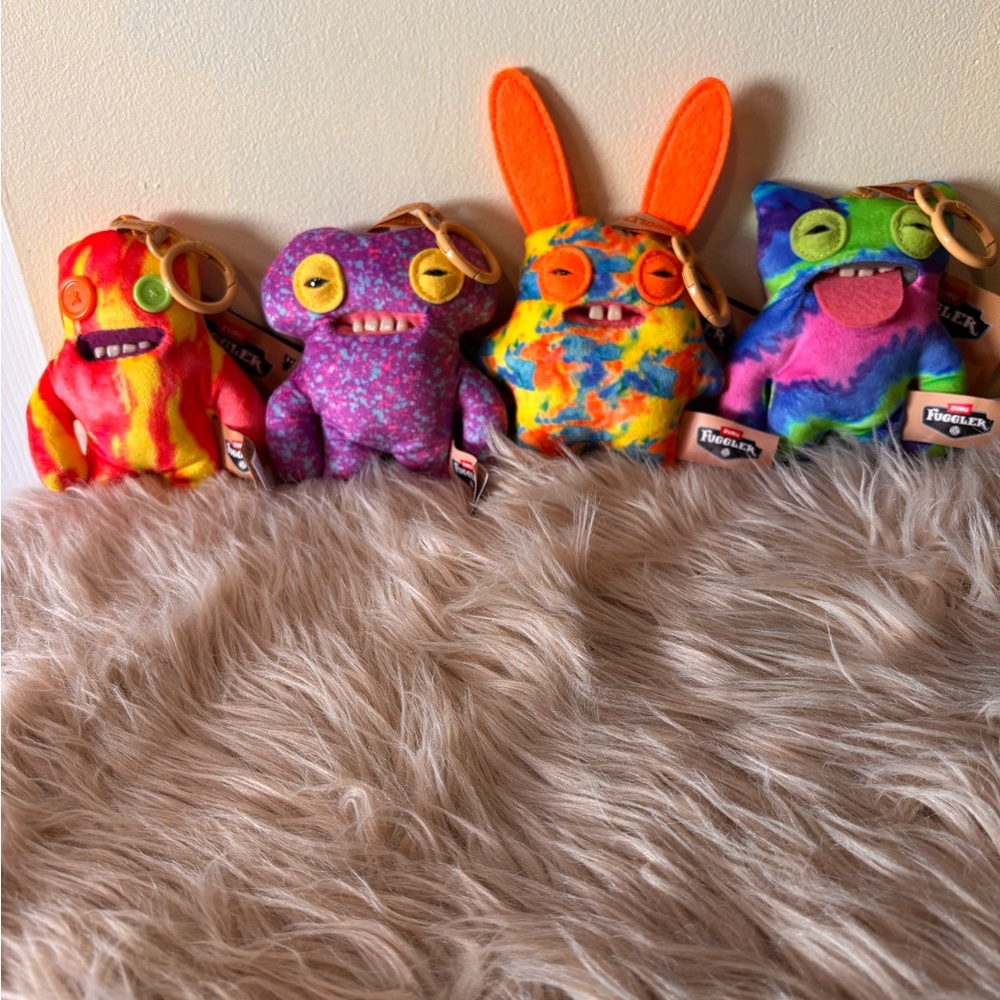 Random Fuggler Colorful Ugly Plush Monster Keychains